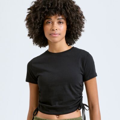 Women’s TriDri® ruched crop top Thumbnail